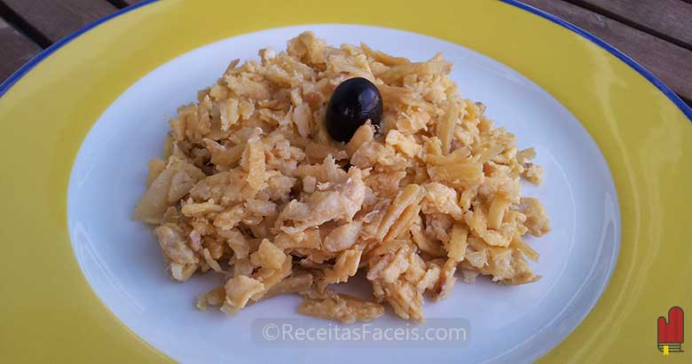 Receita fácil de Bacalhau à Brás