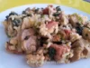 Receita fácil de receita de arroz de frango espinafres