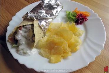 receita facil de wrap de carne de porco