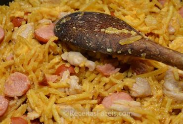 receita fácil de frango à brás