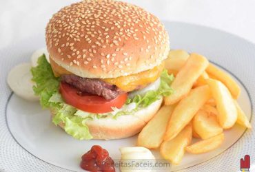 Receita fácil de hambúrguer com queijo