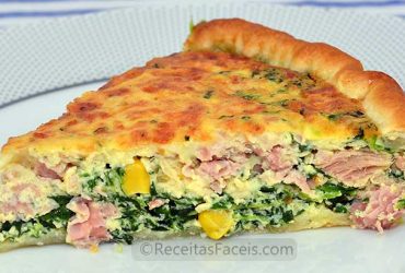 receite fácil de quiche de fiambre e espinafres