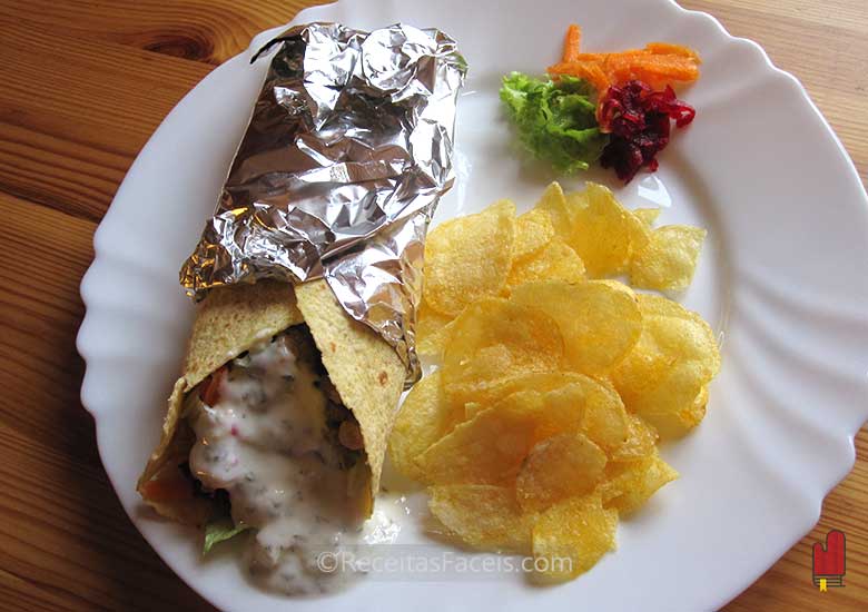 receita facil de wrap de carne de porco