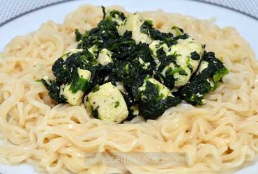 Receita fácil de frango com espinafres