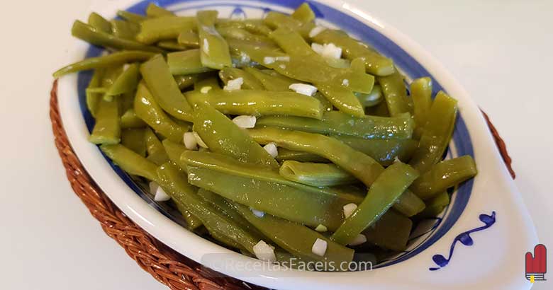 receita fácil de Feijão Verde com Alho