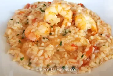 receita fácil de risoto de camarão