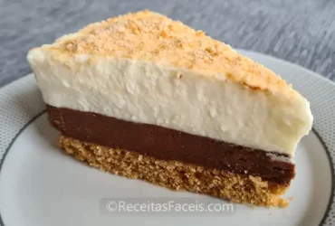 receita fácil de tarte de chocolate e natas